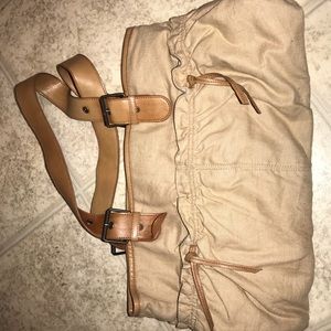 Old Navy tan canvas purse